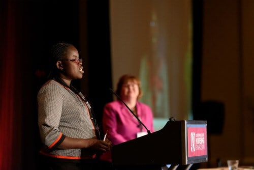 Angeline Chepchirchir at the 2018 Cardiovascular Nursing Symposuim