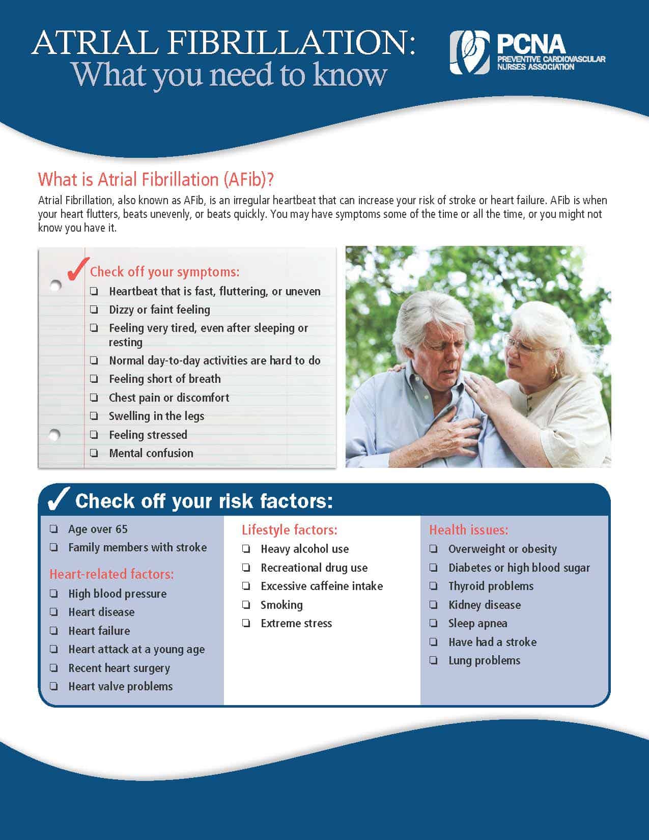 Atrial Fibrillation Patient Tools and Handouts PCNA