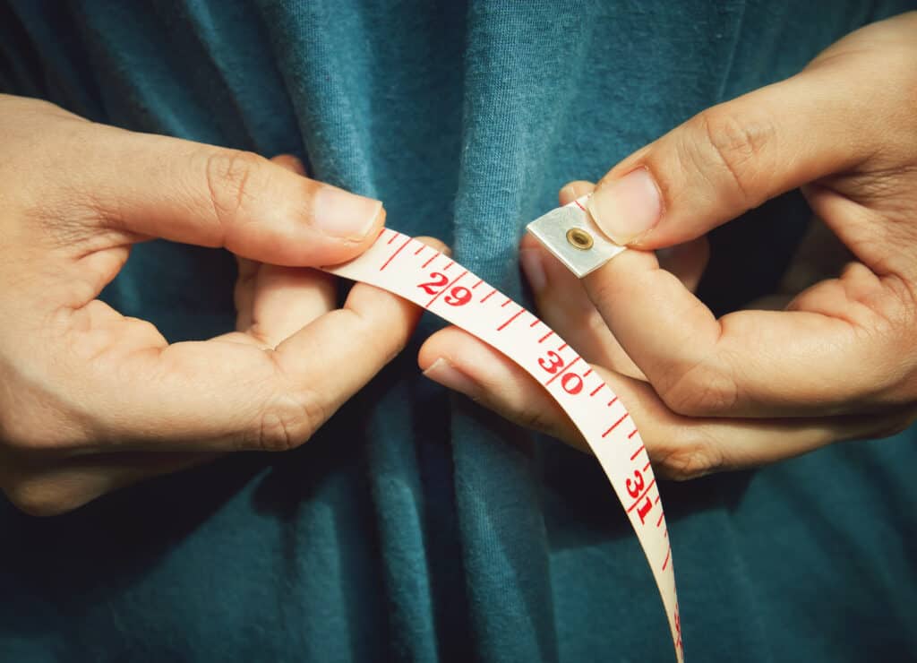 waist circumference measured by tape