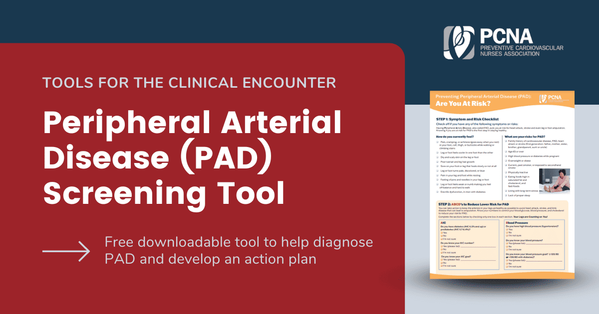 Peripheral Artery Disease Provider Tools PCNA